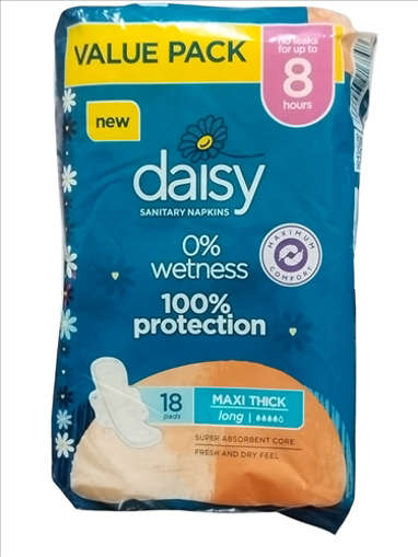Picture of Daisy Sanitary Napkins Maxi Thick Long 18x1s